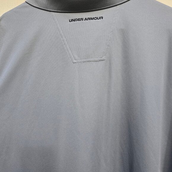 UA Under Armouur 2XL Heat Geat Polo Shirt Gray - Logo on Back and Front - - Picture 9 of 10
